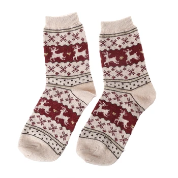 Kadın Kış Çorap Noel hediyesi Sıcak Yün Çorap