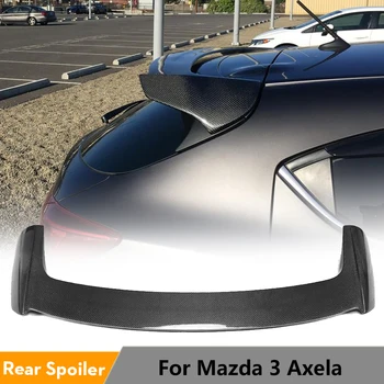 Karbon Fiber / FRP Araba Arka Boot Kanat Dudak Spoiler Mazda 3 Axela için Spor Hatchback 4-Door 2014-2017 Araba Styling