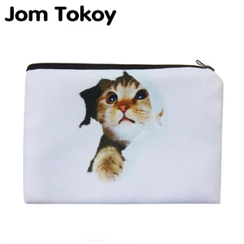Kedi Delik Taşınabilir Tip makyaj Çantaları Kozmetik Durumda Maleta de Maquiagem çantalar depolama Seyahat Makyaj Çantası Marka Kalem kutusu