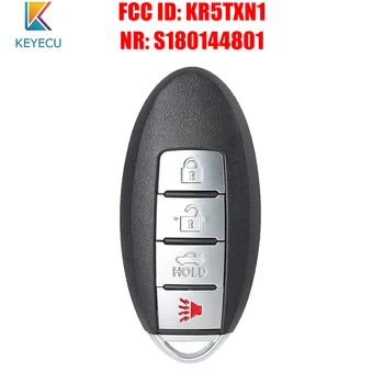 KEYECU S180144801 Nissan Altima Versa 2019 2020 Anahtarsız Gitmek Akıllı Uzaktan Anahtar 4 Düğme 433.92 MHz ile 4A Çip FCC ID: KR5TXN1