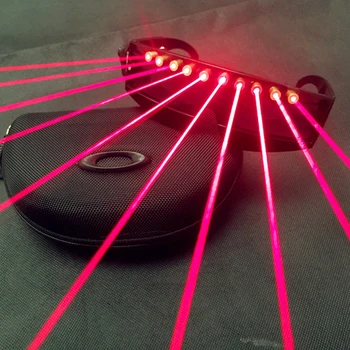 Kırmızı Lazer Taşınabilir Gözlük Disko Müzik DJ Sahne Gösterileri Lazer Gece Lambası Cam Tatil Noel parti ışığı Lazer Gözlük
