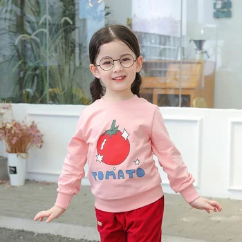 Kızların Hoodies Tişörtü Ceket 2022 Sevimli Bahar Sonbahar Kalınlaşmak Palto Pamuk Yüksek Kaliteli Okul Bebek Çocuk çocuk giyim