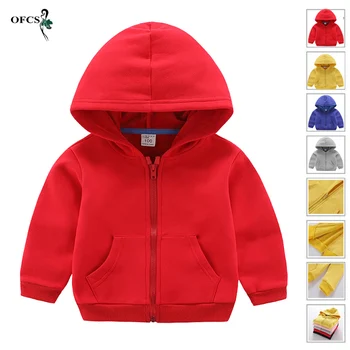 Kış Sevimli Bebek Kız Ceket Çocuk Boys Eklenti Yün Sıcak Palto Düz Renk Hoodie Tişörtü Bebek çocuk Giyim 2-12Y