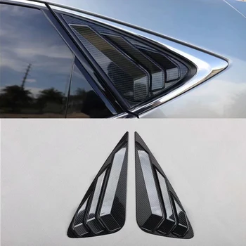Lexus NX 2015-2019 için 1 ADET Karbon Fiber ABS Araba Arka Yan Pencere Üçgen Kapak Trim Yan Kanat Spoiler Araba Styling