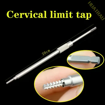 Limit musluk ayarlanabilir derinlik dokunarak ortopedi enstrüman tıbbi servikal pedikül titanyum kemik vida plakası çubuk matkap delik aracı