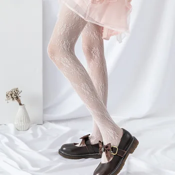 Lolita Gül Çorap Cosplay Kostümleri Aksesuarları Retro Lcae Örgü Çorap Koyu Kız Pantynose Kadın Tayt Hizmetçi Sıkı