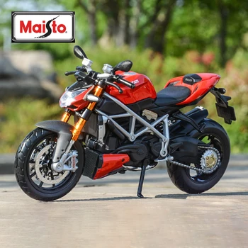 Maisto 1/12 Ducati Streetfighter S Motosiklet Modeli Araç Koleksiyonu Autobike Kısa Emici Off Road Autocycle Oyuncak Araba