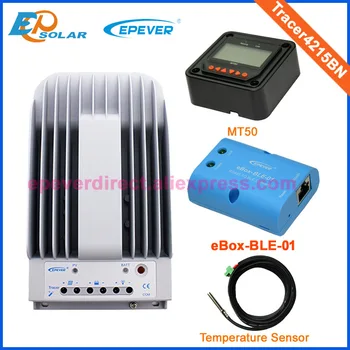 Max PV giriş 150 V 40A denetleyici şarj pil EPEVER Güneş panelleri sistemi Tracer4215BN BLE Wifi eBOX MT50 uzaktan Metre