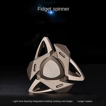 Metal Fidget Spinner Siyah Teknoloji Alüminyum Alaşım El Spinner Çocuk EDC Süper Uzun Süre Spiral Rotasyon Dekompresyon