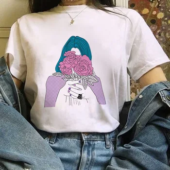 Michelangelo Baskı Rahat Harajuku Üstleri Komik Kadın Tshirt T Shirt Kadın