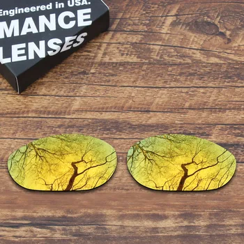 Millerswap için Polarize Yedek Lensler Oakley Canavar Köpek Güneş Gözlüğü Altın Aynalı (Lens)