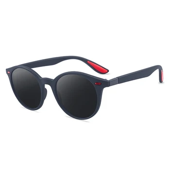 Moda Yuvarlak Erkekler Polarize Güneş Gözlüğü Kadın Plastik güneş gözlüğü Erkek Parlama Önleyici Sürüş Shades Gözlük UV400 gözlük