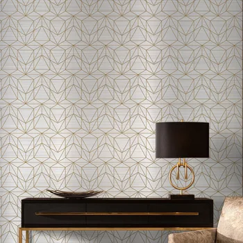 Mutfak Tezgahı için metalik Altın Kafes Satırı Kabuğu ve Sopa duvar Kağıdı Çıkarılabilir Geometrik Temas Kağıt Raf Çekmece Ev Dekorasyonu