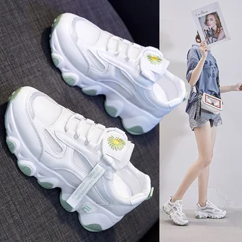 Oymak nefes torre kadın ayakkabı 2021 yazında yeni ıns han baskı öğrenci spor ayakkabı beyaz ayakkabı su