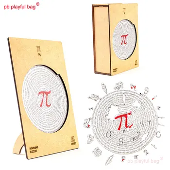 PB Oynak Çanta Ahşap kutu Matematiksel semboller π Düzensiz bulmaca Eğitici oyuncaklar çocuklar için Yaratıcı hediyeler UG264