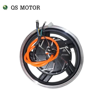 QS 17 * 3.5 inç 5kW 260 45 H V3/V4 Büyük Yuvası BLDC Elektrikli Scooter Motosiklet Tekerlek Göbeği Motorlu Yeni Güncelleme