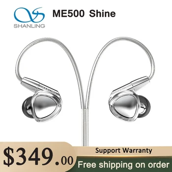 SHANLING ME500 Parlaklık Kulak İçi Kulaklık 2BA + 1DD hibrid sürücüsü Kulaklık 3.5 mm 4.4 mm IEMs MMCX Ayrılabilir Kablo