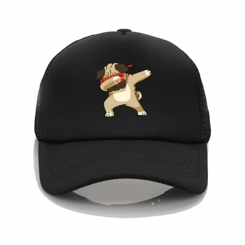 Son model Moda Hayvan Köpek Baskı Beyzbol kapaklar Yaz moda Erkek Kadın serin Örgü snapback şapka