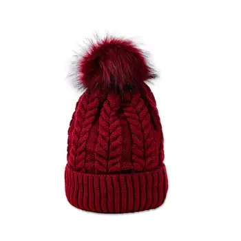 Sonbahar ve kış Akrilik Düz Renk Kalınlaşmak örme şapka sıcak şapka Skullies kap bere şapka erkekler ve Kadınlar için 135