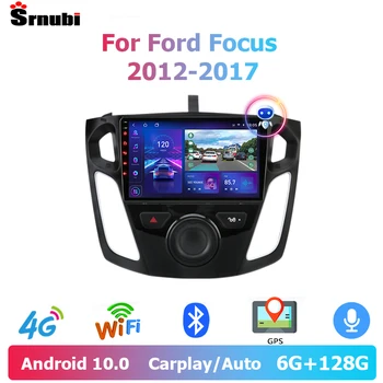 Srnubı Android 10 Araba Video Radyo Ford Focus 2012-2017 için 2Din 4G WıFı GPS Carplay Multimedya Stereo Çalar Kafa Ünitesi Stokta