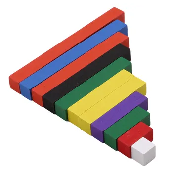 Sıcak Satış Ahşap Malzemeler Ahşap Matematik Oyuncaklar 1-10 cm Numarası Sticks Renkli Artan Sayısı Sopa Okul Öncesi Eğitim Noel Oyuncaklar