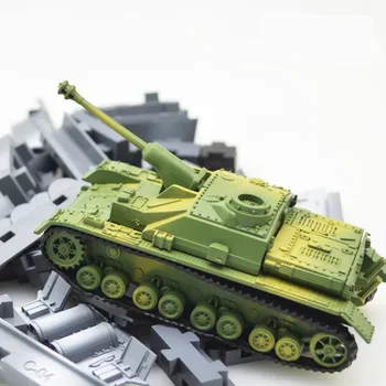 Tankı Modeli Askeri Araç Kiti Simülasyon Alman Kaplan Tankı Topu Askeri DIY Yapı Taşı Modeli Oyuncak