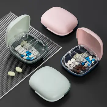 Taşınabilir Takı saklama kutusu Kapaklı Tasarım Hafif Kompakt Moda Mühürlü 4 Izgaraları Kutusu Kulak Çıtçıt Seyahat