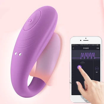 U Şekli Giyilebilir Vibratörler Kadınlar İçin App Kontrollü Görünmez G Noktası Stimülatörü Masaj Kadın mastürbasyon için seks oyuncakları Kadınlar İçin