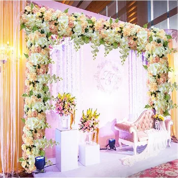 Yapay Kemer Çiçek Sıra Masa Koşucu Centerpieces Dize Düğün Parti İçin Yol Alıntı Çiçek Dekorasyon 10 Adet Her Lot
