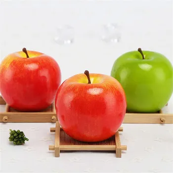 Yapay Meyve Köpük Elma Meyve Modeli Köpük Sahte Meyve Plastik Elma Yapay Meyve Ev Dekorasyon İçin Fotoğraf Prop