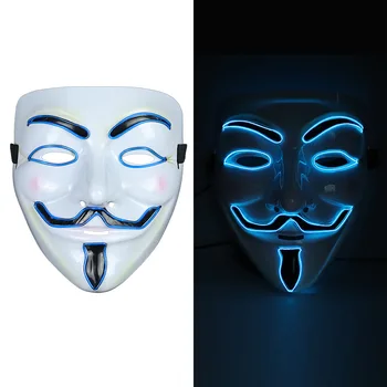 Yeni Cadılar Bayramı aydınlık maske Beyaz V Vendetta Cadılar Bayramı Palyaço komik sahne