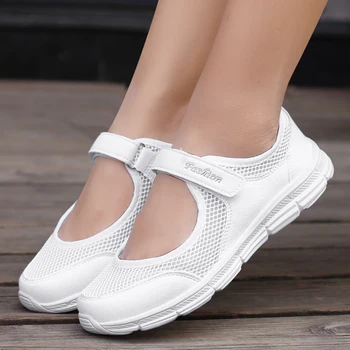 Yeni Kadın Flats 2020 İlkbahar Yaz kadın file sutyen düz ayakkabı Kadın Yumuşak Nefes Spor Ayakkabı Kadın rahat ayakkabılar Zapatos De Mujer