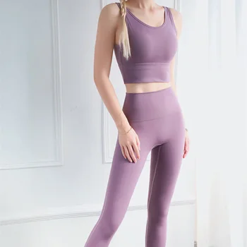 Yeni Çift Taraflı Zımpara Zayıflama vücut yoga kıyafeti Vücut Spor Koşu Kalça Kaldırma Yüksek Bel Spor Takım Elbise Güzel Geri Seksi Sütyen