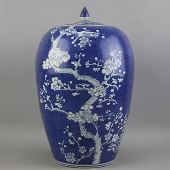Çin jingdezhen seramik tapınak kavanoz Antika Porselen mavi ve beyaz zencefil kavanozları