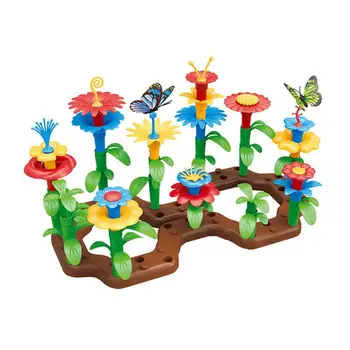 Çiçek Yapı oyuncak seti Kök Oyuncak Bahçe DIY Çiçek Bahçe Bahçe Yapı Oyuncak Farklı Bağlantı Yöntemleri
