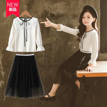 Çocuk giyim kız 2020 yeni çocuk moda iki parçalı set sonbahar orta yaşlı çocuk kız Kore versiyonu seti