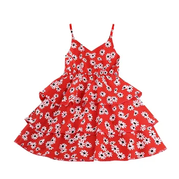 Çocuk Kız Elbise Yaz Bahar 2021 Yeni Stil Güzel Tutu Parti Doğum Günü Yaz Elbiseler Çocuk Kız Giyim 1-5 yıl