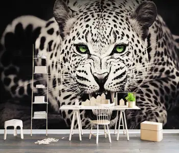 Özel 3D duvar kağıdı Avrupa modern soyut sözleşmeli sanat siyah ve beyaz kuzeydoğu leopar TV arka plan duvar