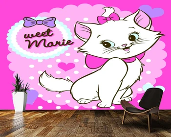 Özel papel de parede infantil, karikatür sevimli kedi duvar oturma odası yatak odası kanepe arka plan duvar dekorasyon duvar kağıdı